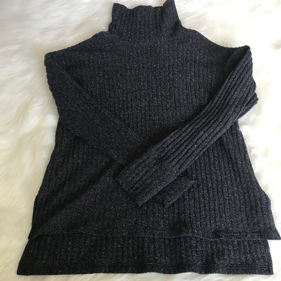 Athleta Tops - ATHLETA Turtleneck Sweater Charcoal Heather Gray